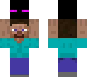 steve holding ender man head (correction)