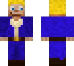blonde, royal blue suited scar