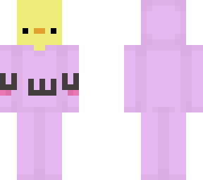 duck in a cute hoodie with uwu on it