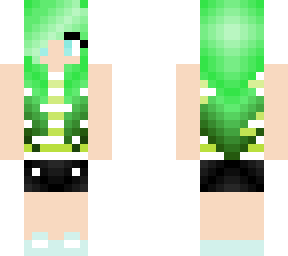 green gradient girl