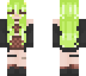 green-hair girl (edited, outfit not mine)