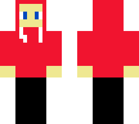 me in a red hoodie
