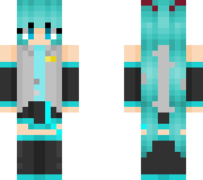 miku with headphones