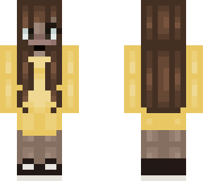 cute girl with yellow sweater
