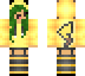 derp pikachu girl (green hair)