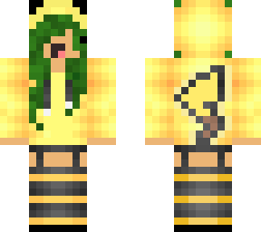 derp pikachu girl (green hair)
