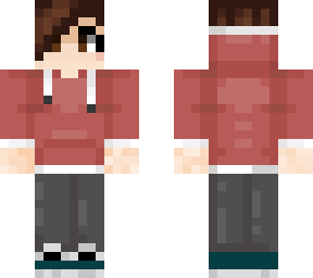 girl with short brown hair and a red hoodie
