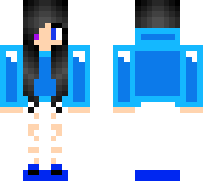blue girl with white pants and royal blue shoes