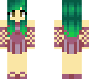 green purple girl 1