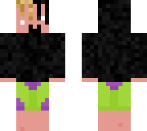 my skin w/ real hair + black hoodie