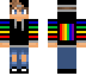 rainbow boy skin