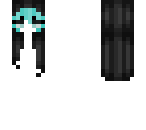 aqua and black female hair base