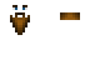 beard base - man - brown beard & mustache - back of head