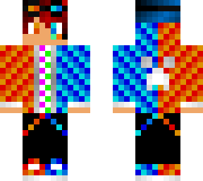 fire and water boy w/ random color hair