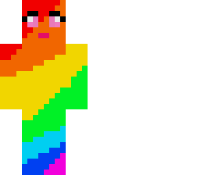 front rainbow skin