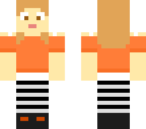 orange, black, and white girl