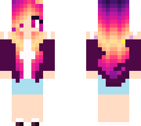sunset hair girl