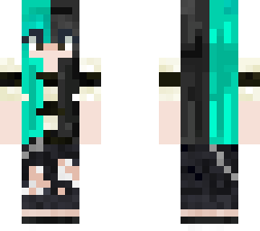 teal split dye e-girl