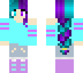 teal x purple girl