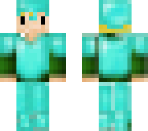 blonde boy with diamond armor