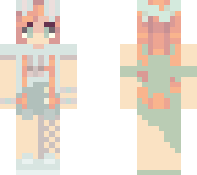 green and pink girl