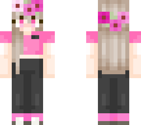 pink flower girl -matching skin 2-