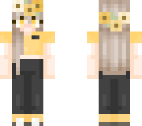 yellow flower girl -matching skin 1-