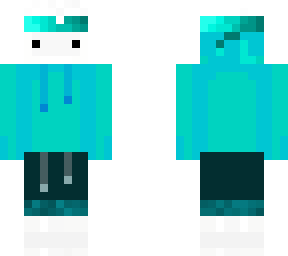 aqua headband w/ hoodie