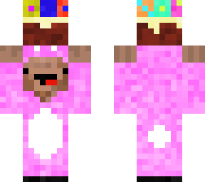 derp steve in onesie carrying egg basket