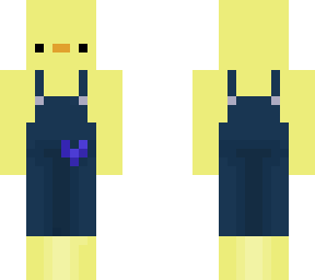 duck in blue overalls