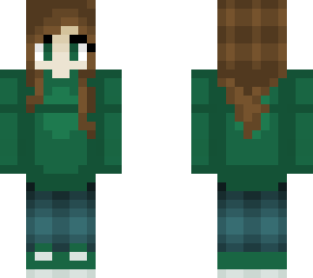 green hoodie girl