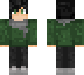 green sweater