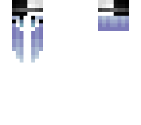 hair & hat base - pastel lavender & blue hair - black & white hat