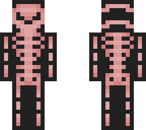 pastel candy skeleton - black & pink