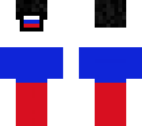 russian flag with ushanka