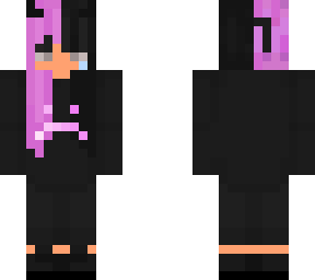 sad black & purple girl