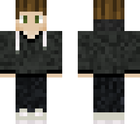 smol boi brown hair black hoodie
