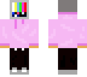 tv man w/ pink hoodie