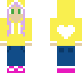 yellow hoodie girl