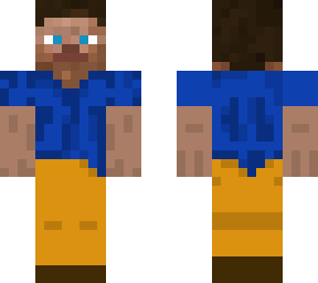 blue+orange steve with blue eyes