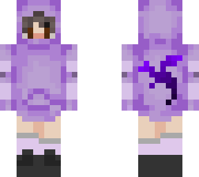 girl with hood purple