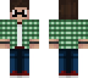 green button-up