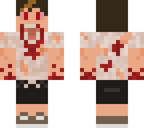infected teenage male w/ torn white t-shirt & gym shorts