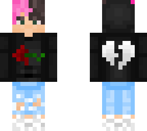 lil peep bape yeezy rose heart pink hair