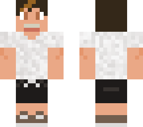 teenage male w/ white t-shirt & gym shorts
