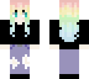an awful skin with pretty hair