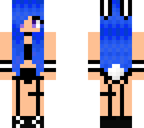 blue haired playboy girl