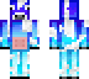 blue ombre cow
