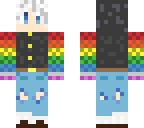 boy, rainbow checkers