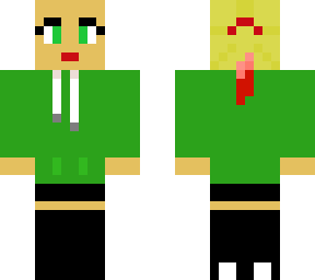 green hoodie